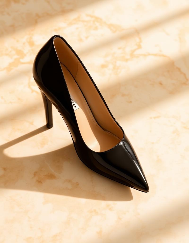 Patent leather pump