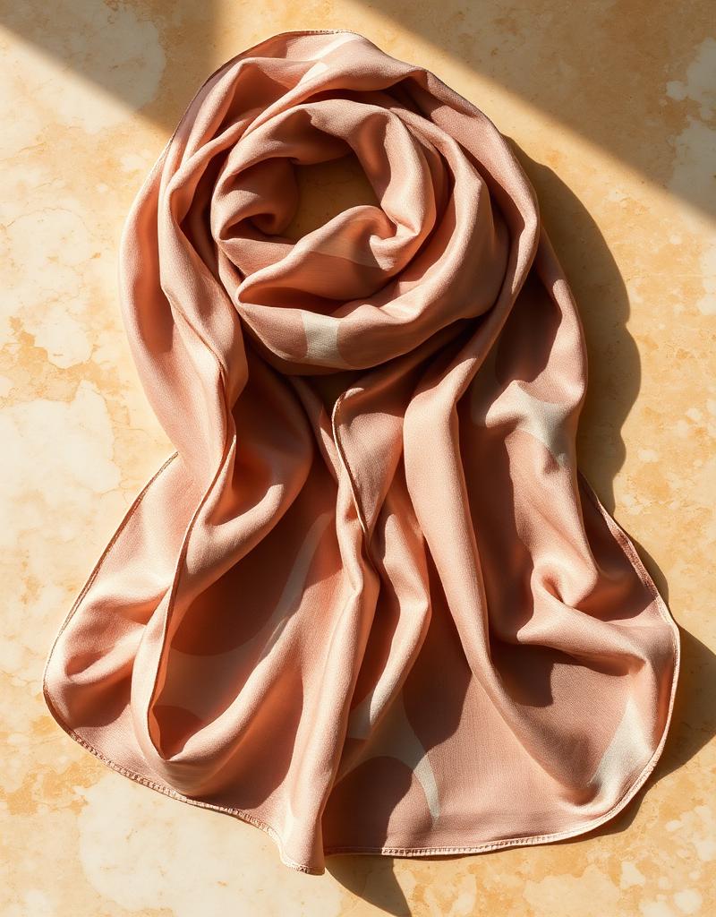 Hand-rolled silk scarf