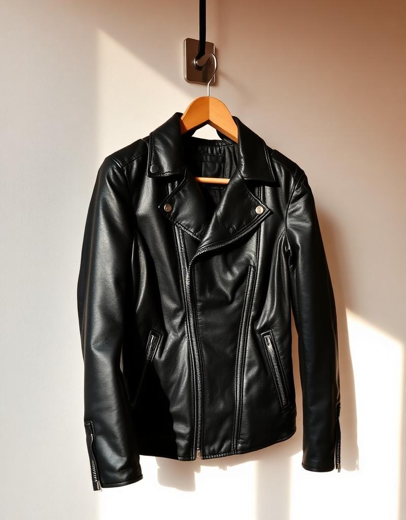 Lambskin biker jacket