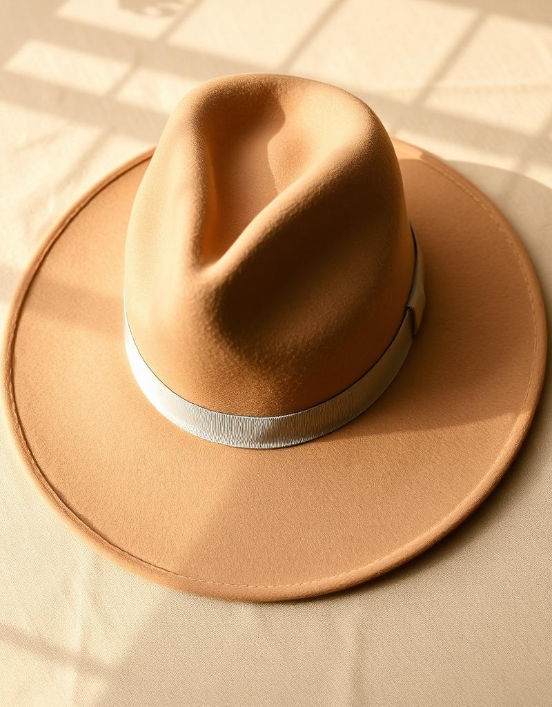 Wide-brim wool fedora